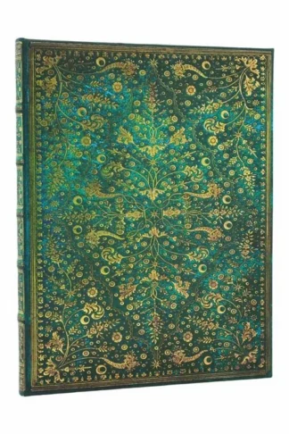Emerald Flower Ultra Lined Hardcover Journal (Nature's Grace)(Elastic Band Closure)