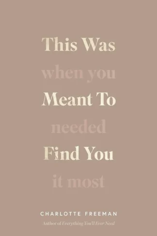 This Was Meant to Find You: When You Needed It Most